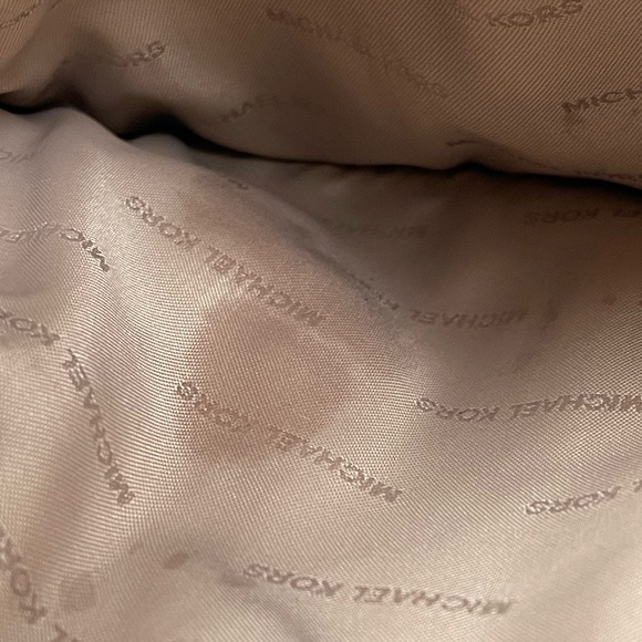 Michael Kors Brown Tote Bag With Zip Clutch Saige Reversible Shoulder Bag - Picture 13 of 16